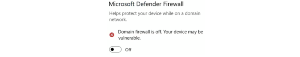 Disabling Firewalls